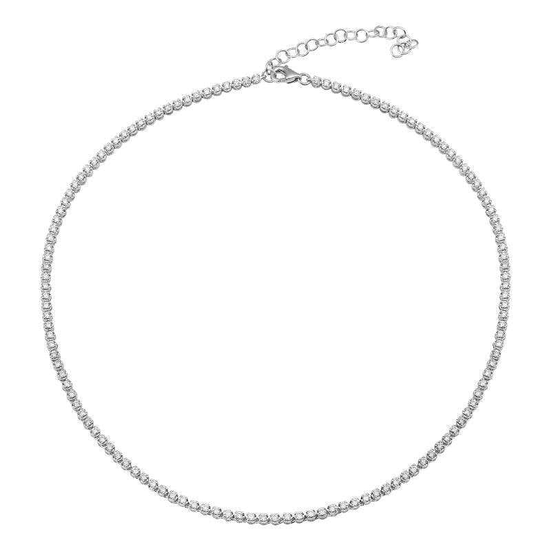 3 CTW Adjustable diamond tennis necklace