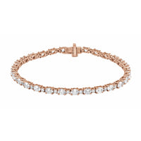 Lab Grown Oval and Round Tennis Bracelet
