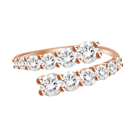 Rose gold diamond wrap ring