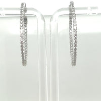 2 CTW Oval Hoop Earrings