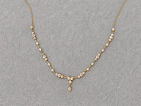 Yellow Gold Bezel Set Mixed Shape Lariat
