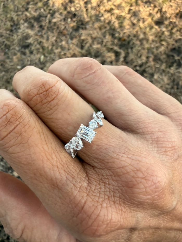 Lab Grown Mixed Shape 7 Stone Ring