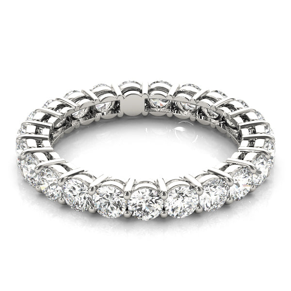 Round Diamond White Gold Eternity Band
