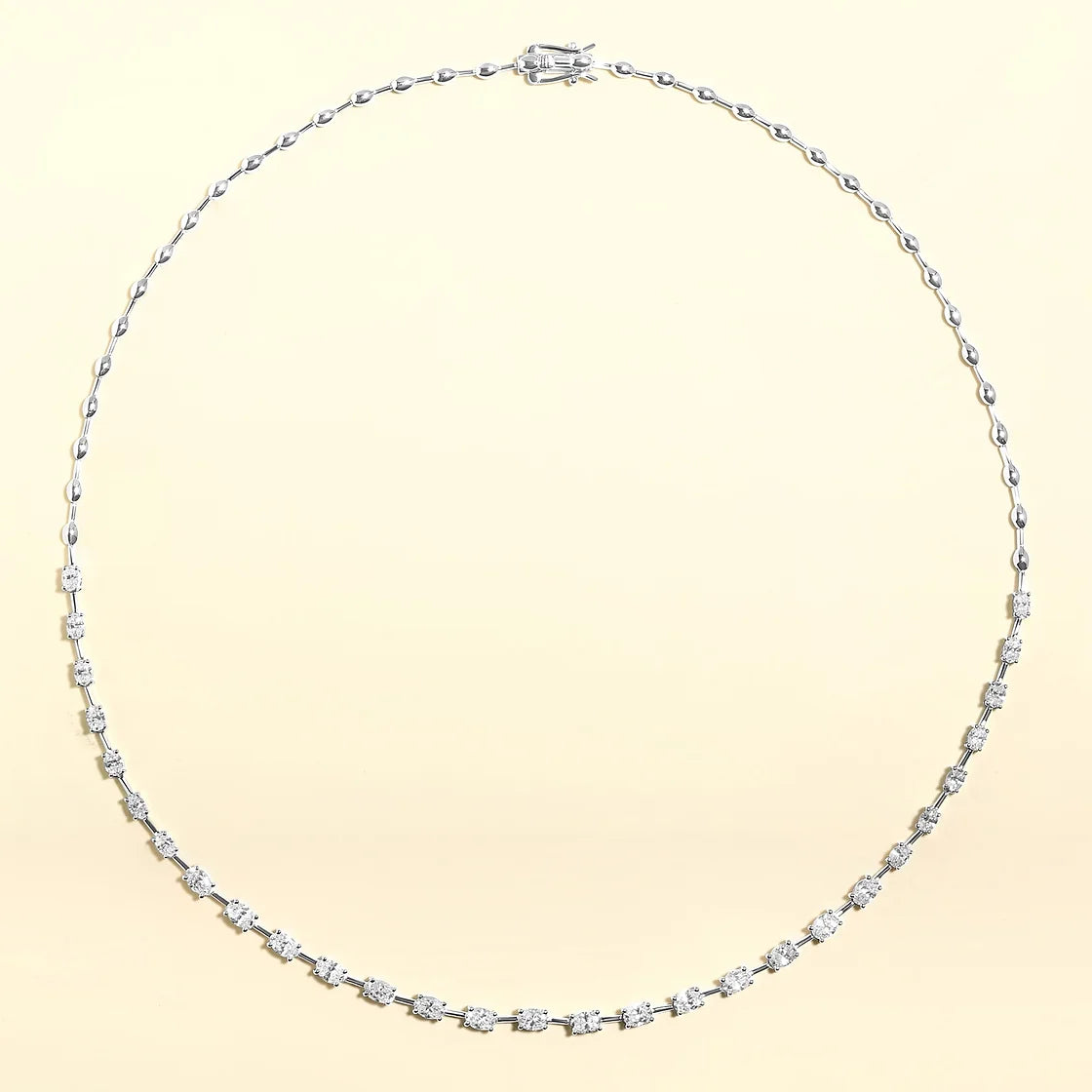 Madyson Oval Tennis Necklace