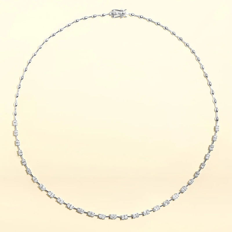 Madyson Oval Tennis Necklace