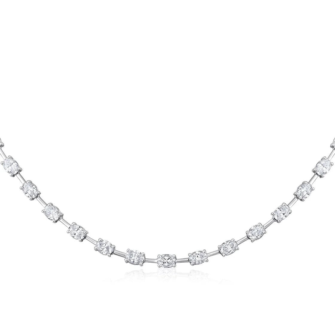 Madyson Oval Tennis Necklace