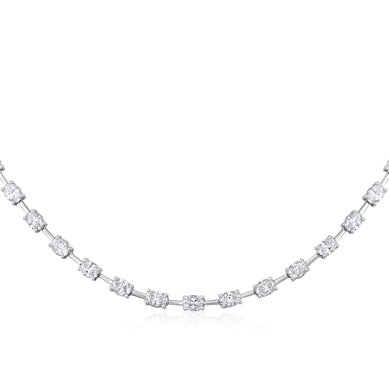 Madyson Oval Tennis Necklace