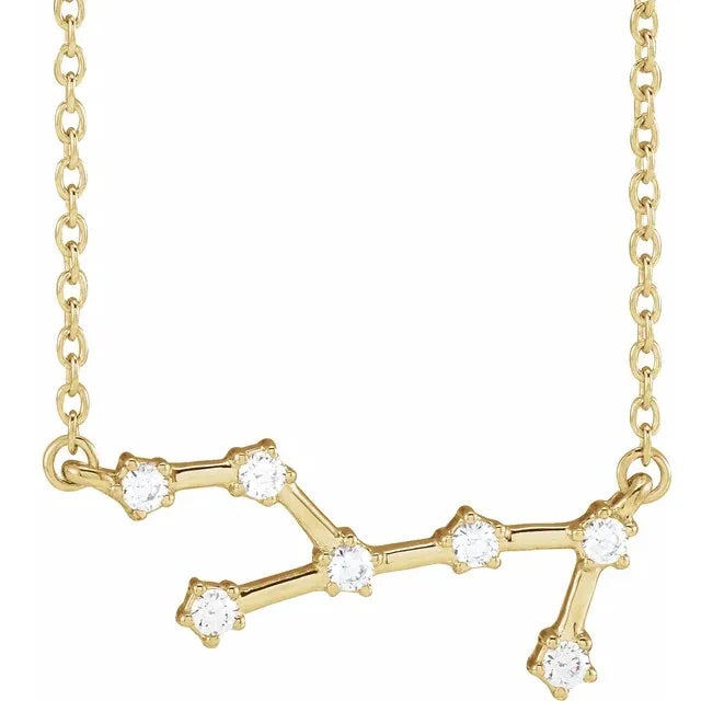 Zodiac Constellation Diamond Necklace