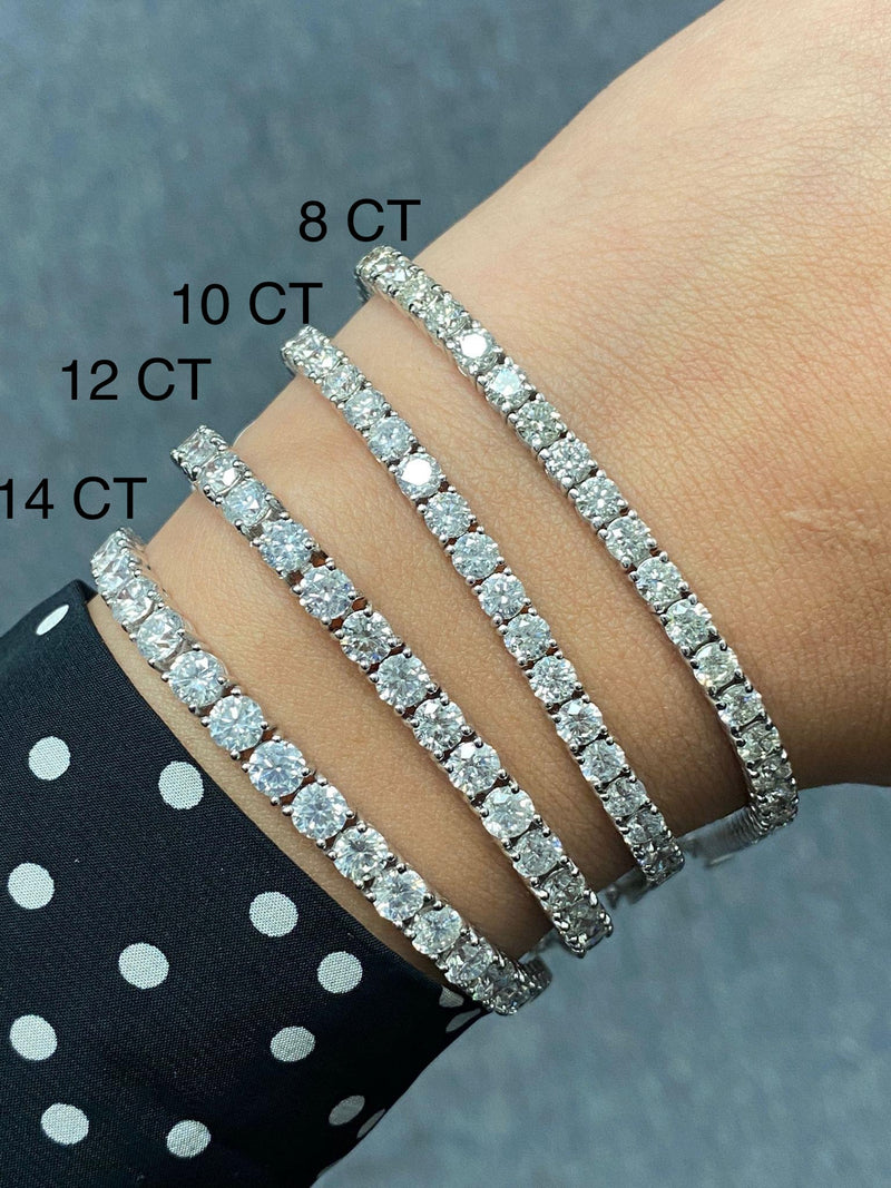 14K Lab-Grown Diamond Tennis Bracelets