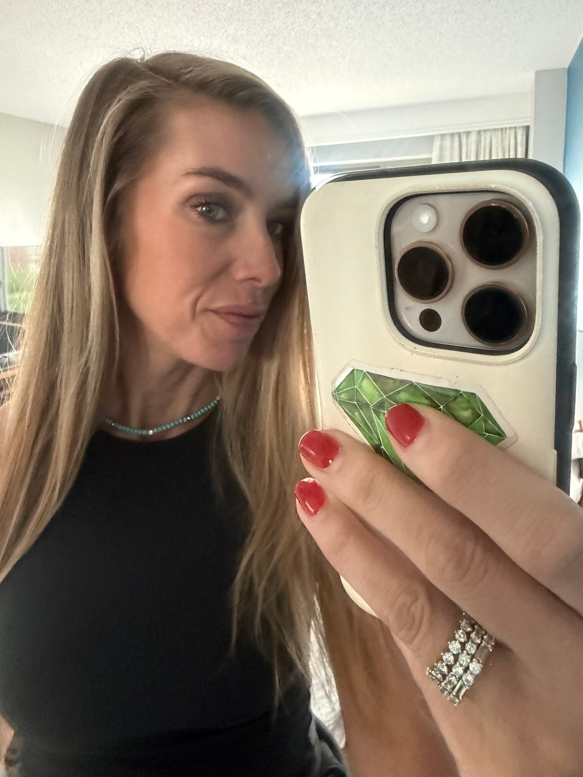 Diamond Tear Shaped Hoops