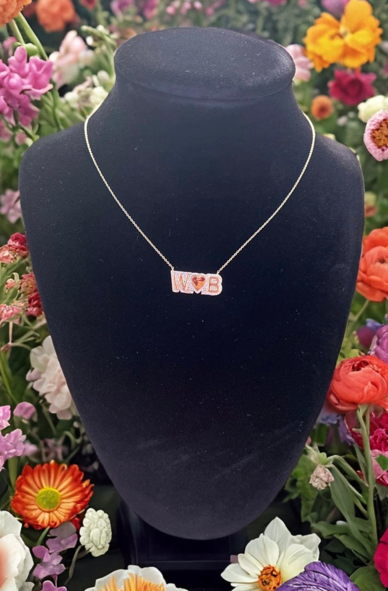 Pave Diamond Initial Necklace