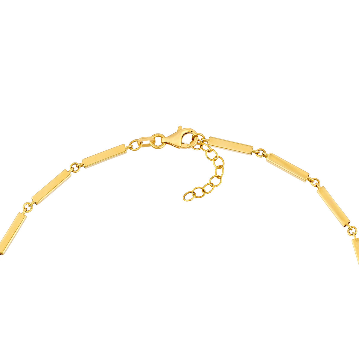 Gold bracelet on a white background