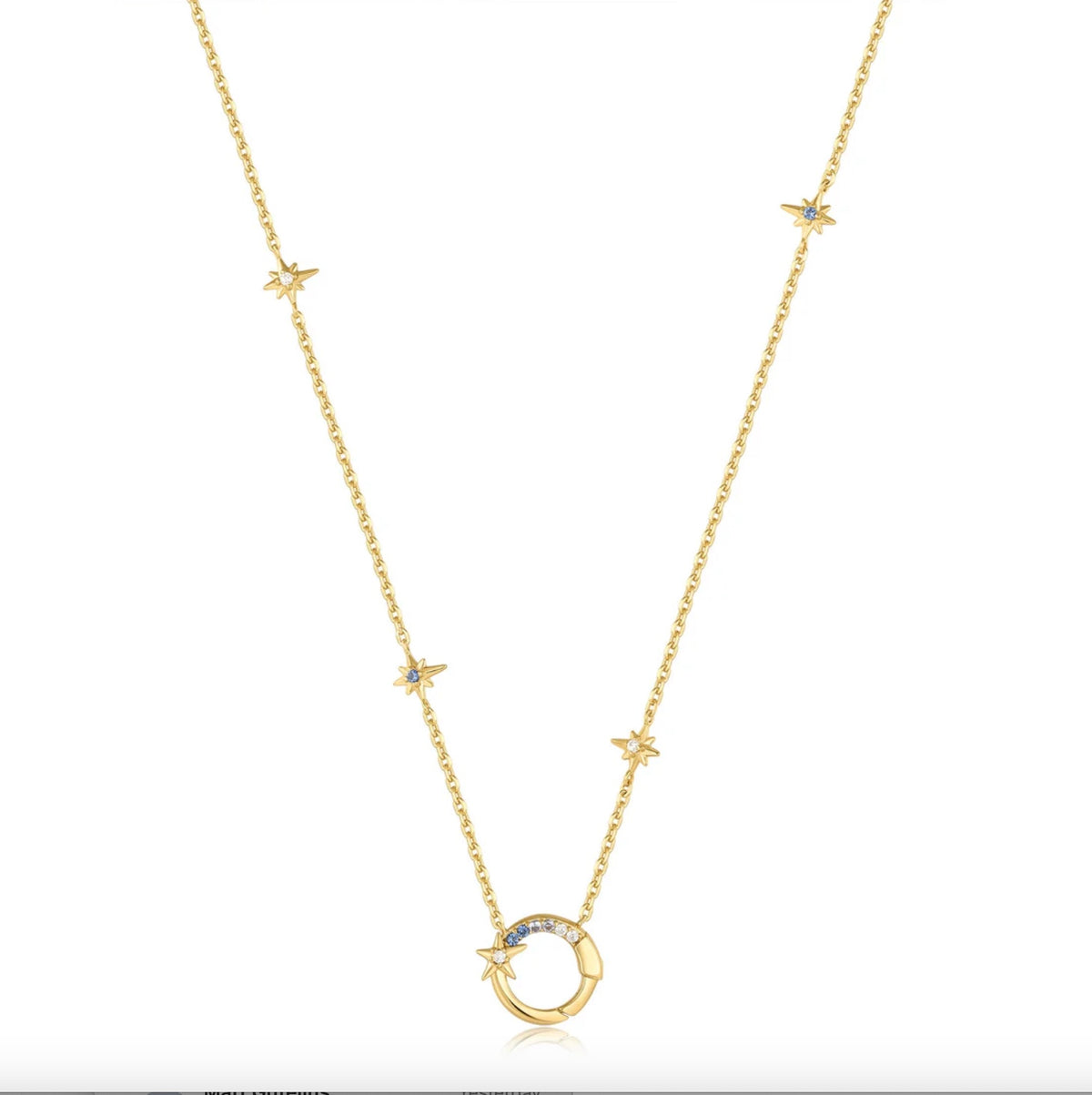 Gold Star Chain Charm Connector Necklace