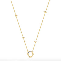 Gold Star Chain Charm Connector Necklace