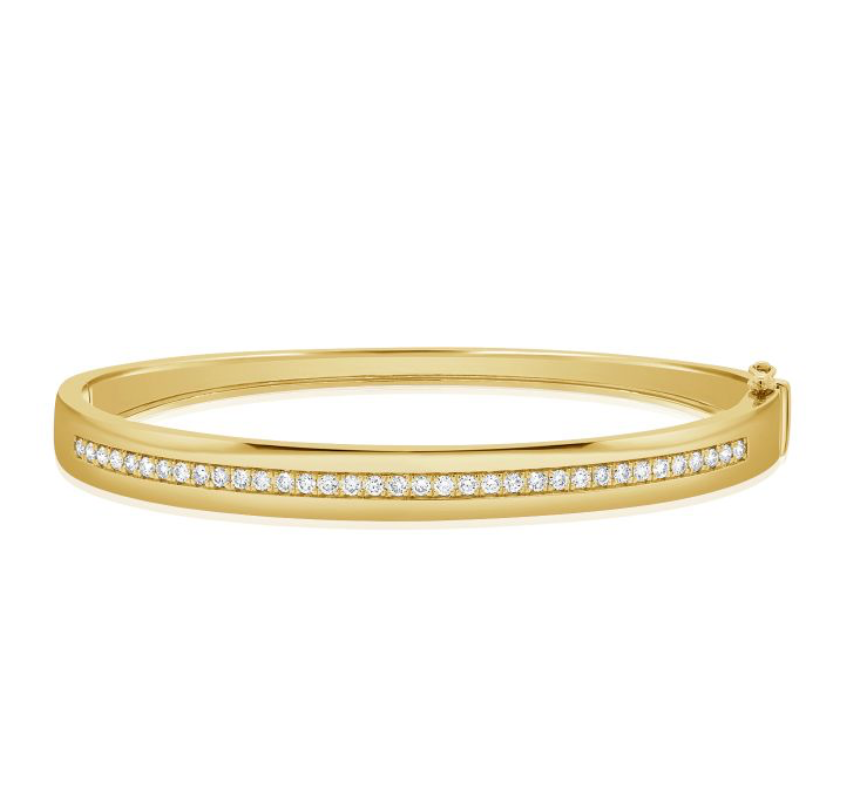 Channel Set Diamond Bangle