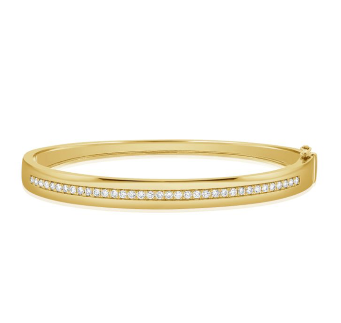 Channel Set Diamond Bangle
