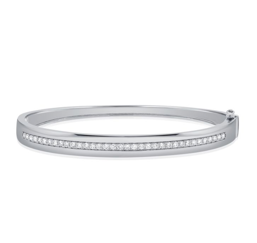 Channel Set Diamond Bangle