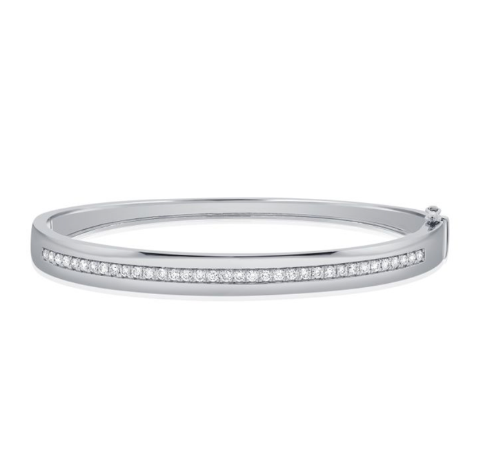 Channel Set Diamond Bangle