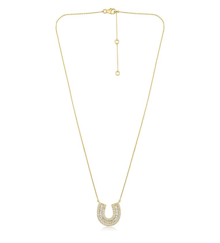 Diamond horseshoe necklace