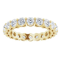 Round Diamond Yellow Gold Eternity Band