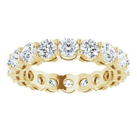 Round Diamond Yellow Gold Eternity Band
