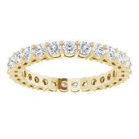 Round Diamond Yellow Gold Eternity Band
