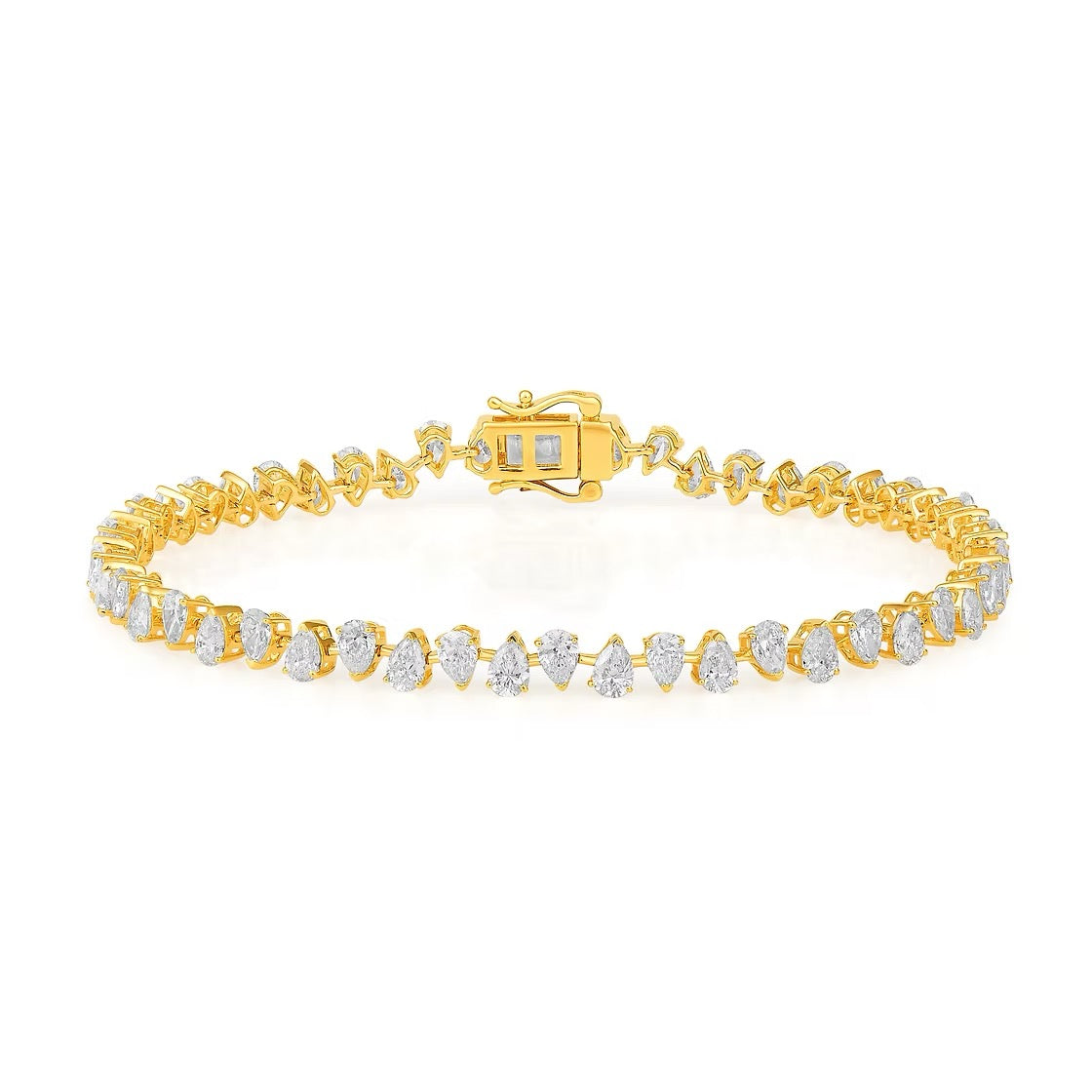 Meridian Alternating Pear Shaped Diamond Tennis Bracelet