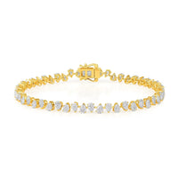 Meridian Alternating Pear Shaped Diamond Tennis Bracelet