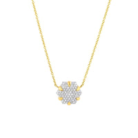 Auriela Hexagon Pave Diamond Necklace