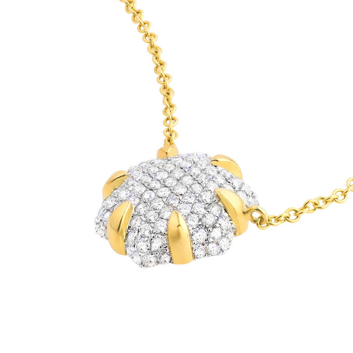 Auriela Hexagon Pave Diamond Necklace