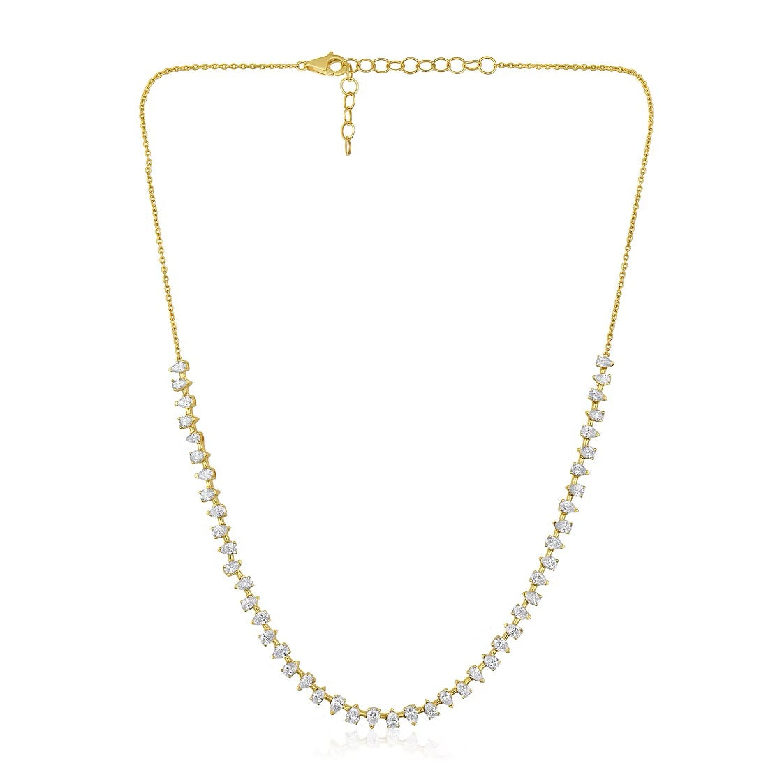 Meridian Pear Shaped Tennis Necklace