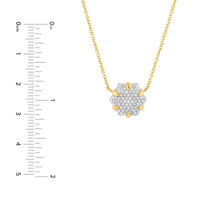Auriela Hexagon Pave Diamond Necklace