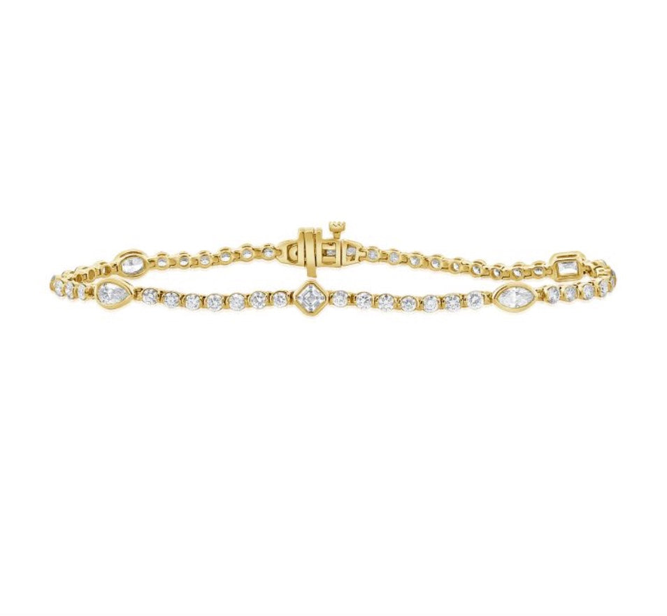 Kate Bezel Set Tennis bracelet