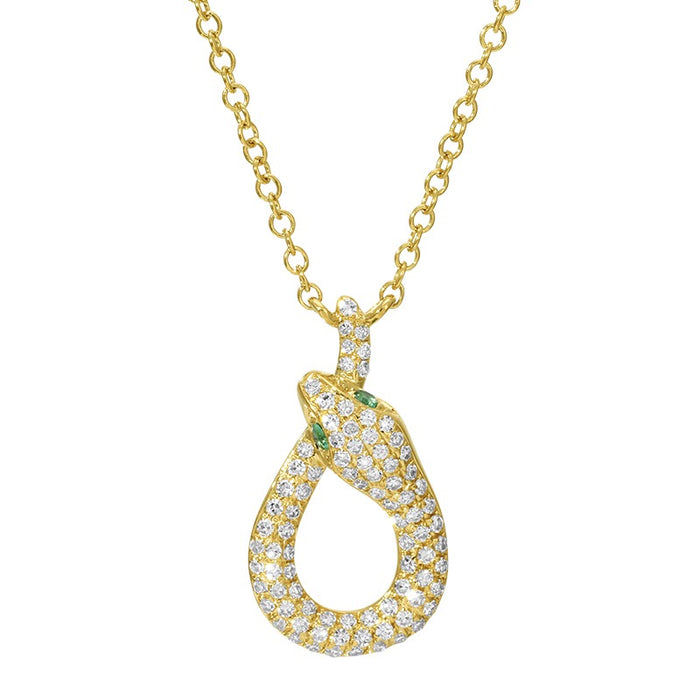 Pave Snake Necklace