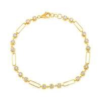 Charlotte Diamond Paperclip Bracelet