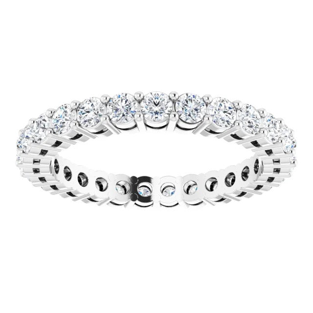 Round Diamond White Gold Eternity Band