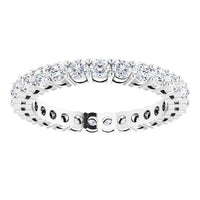 Round Diamond White Gold Eternity Band