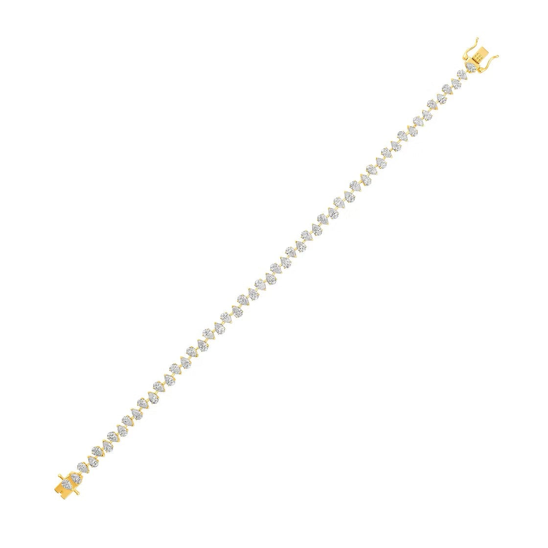 Meridian Alternating Pear Shaped Diamond Tennis Bracelet