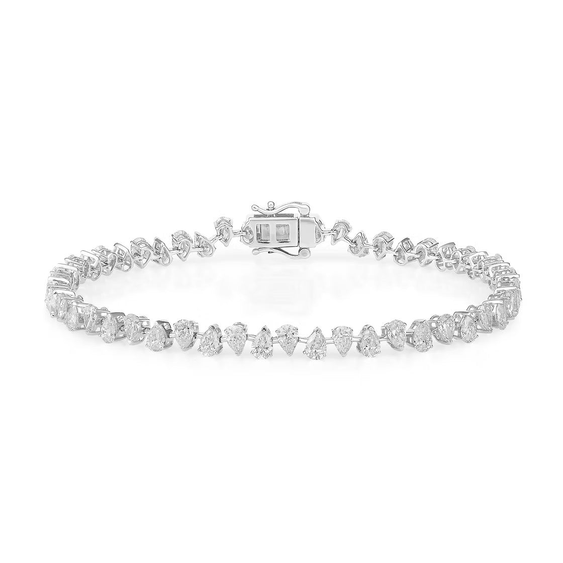 Meridian Alternating Pear Shaped Diamond Tennis Bracelet