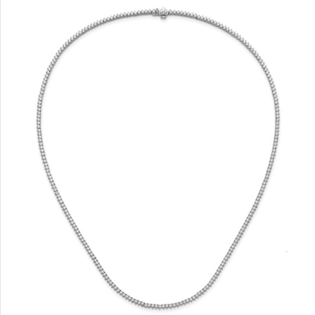 3 Prong Set UN-FLIPABLE Tennis Necklace