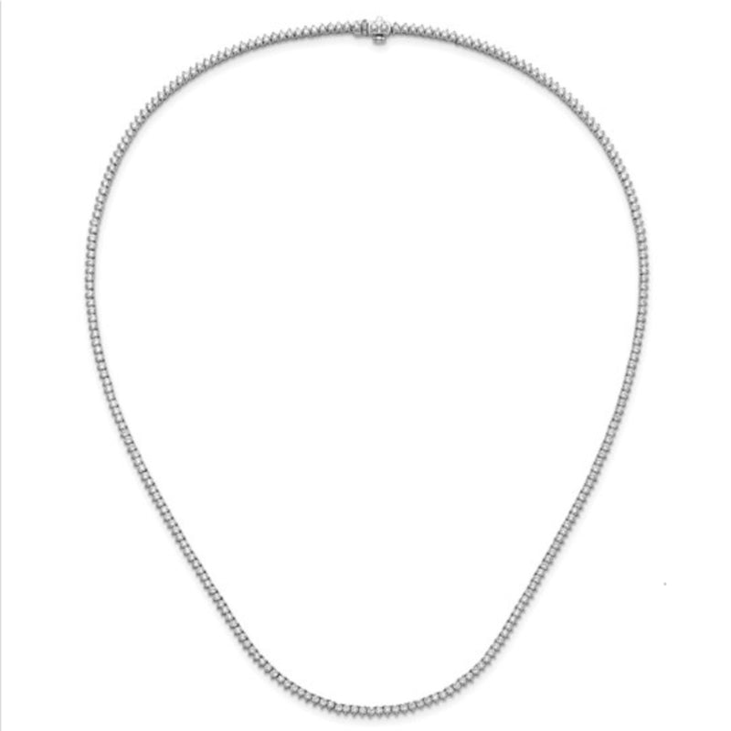 3 Prong Set UN-FLIPABLE Tennis Necklace
