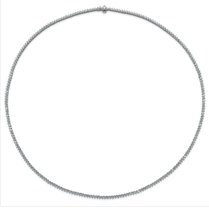 3 Prong Set UN-FLIPABLE Tennis Necklace