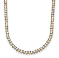 3 Prong Set UN-FLIPABLE Tennis Necklace