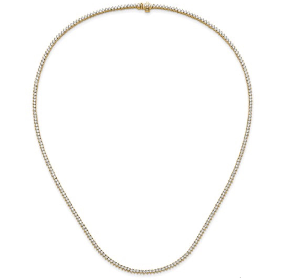 3 Prong Set UN-FLIPABLE Tennis Necklace