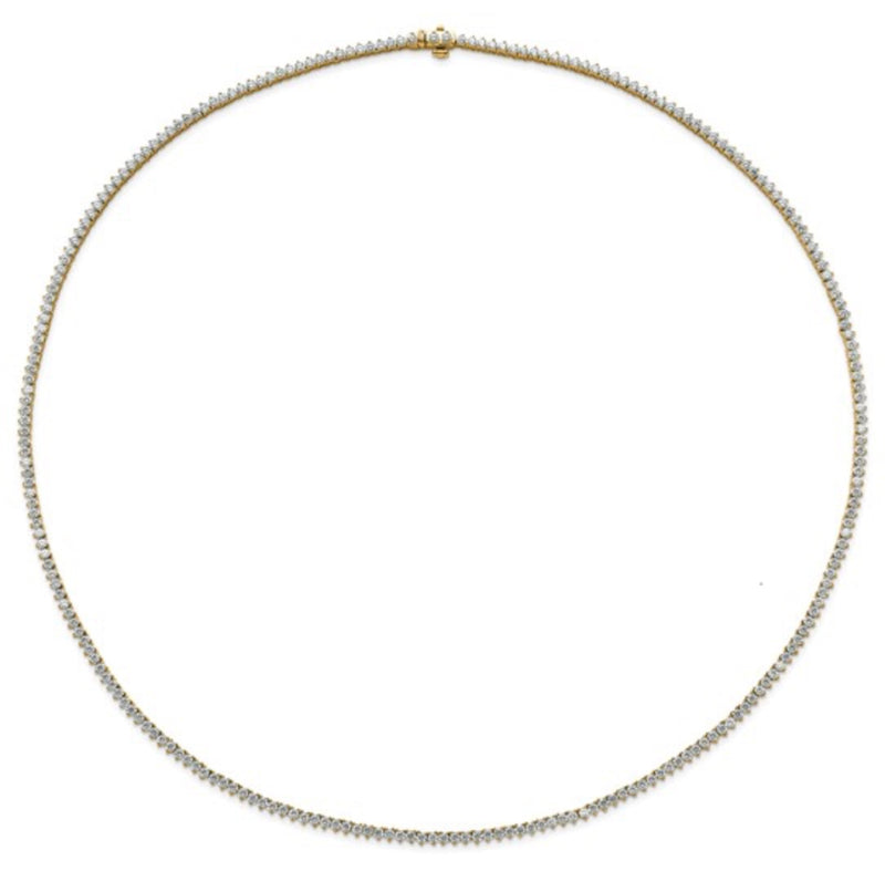 3 Prong Set UN-FLIPABLE Tennis Necklace