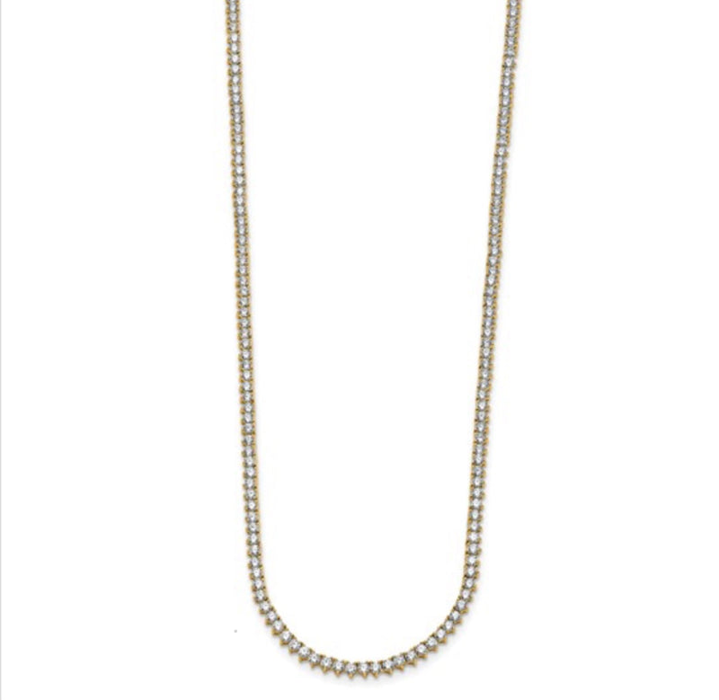 3 Prong Set UN-FLIPABLE Tennis Necklace