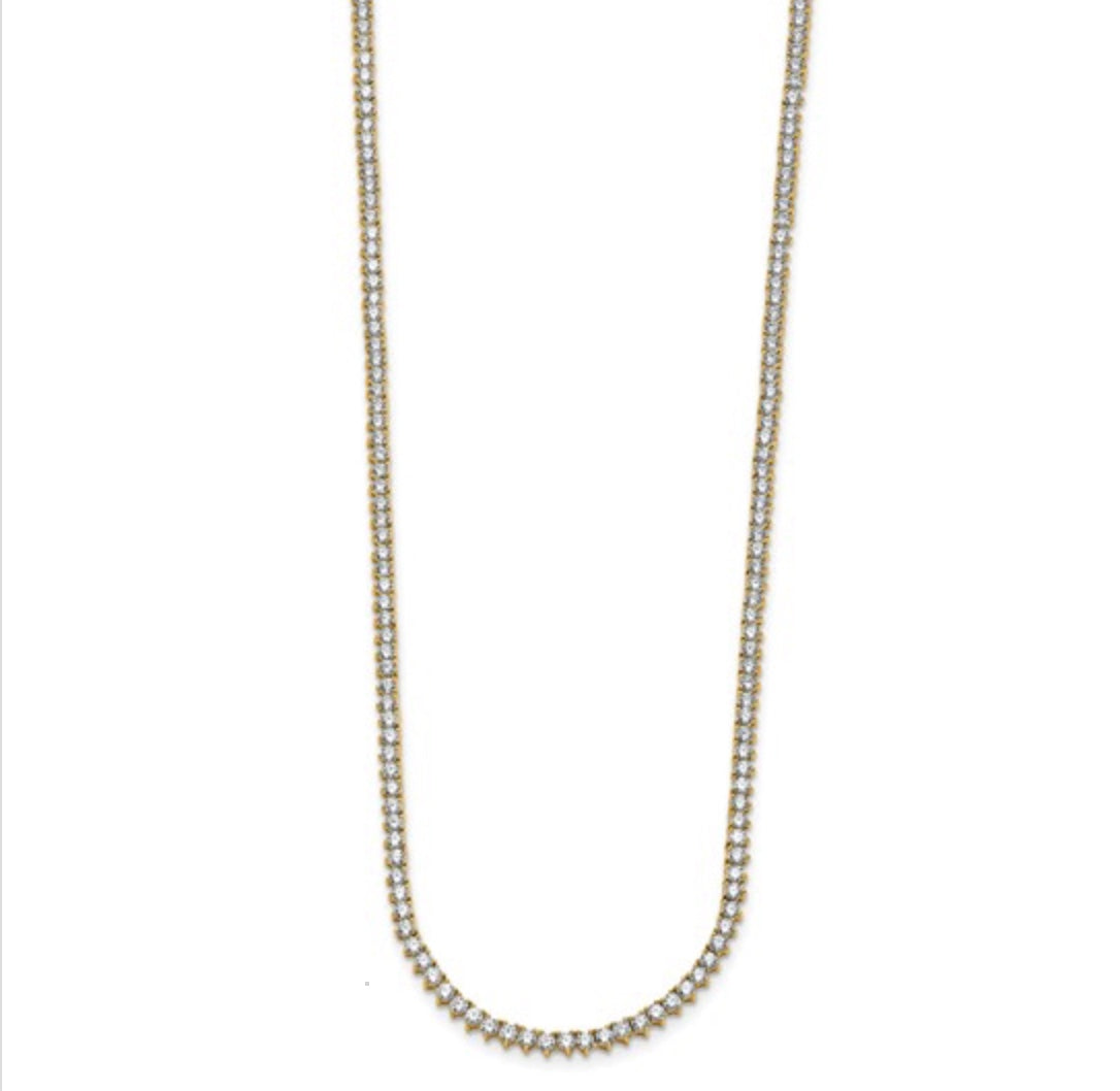3 Prong Set UN-FLIPABLE Tennis Necklace