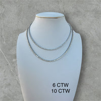 3 Prong Set UN-FLIPABLE Tennis Necklace