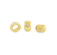 Yellow Gold Rondelle with Diamonds