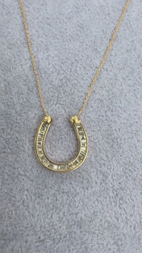 Movie of diamond horseshoe necklace
